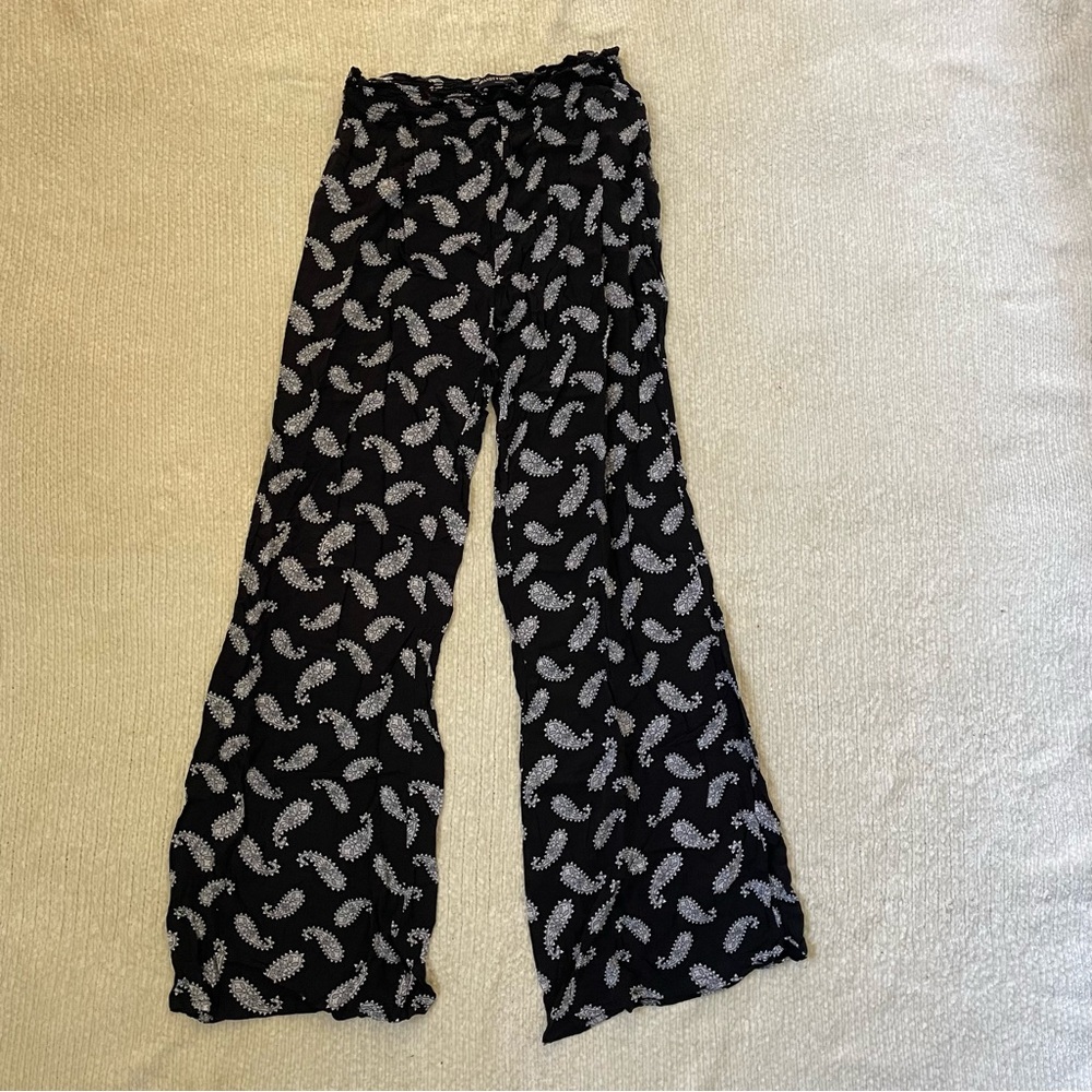 Brandy Melville black printed flowy pants
